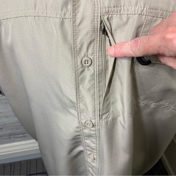 Wrangler Vintage Shirt Sz 2XL Beige Fishing Casual Button Down Short Sleeve Top - Picture 7 of 13